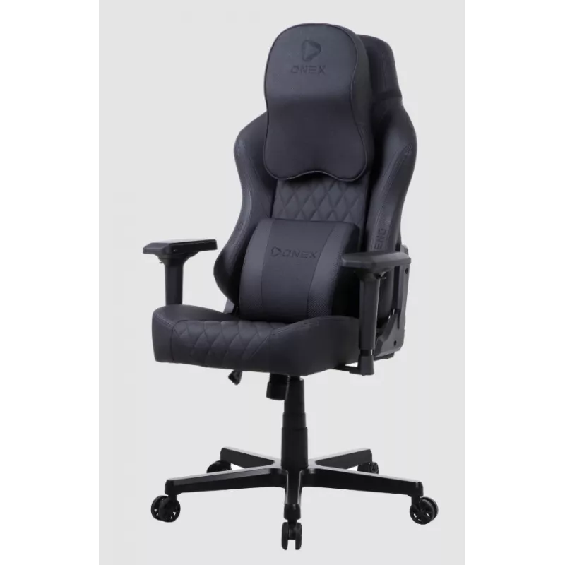 Fotel gamingowy Onex FX8 Formula X — ergonomiczne siedzisko w stylu wyścigowym, regulowane podłokietniki, odchylanie i pochylanie, czarny