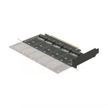 Karta DeLOCK PCI Express x16 na 5 wewnętrznych slotów M.2 Key B / SATA