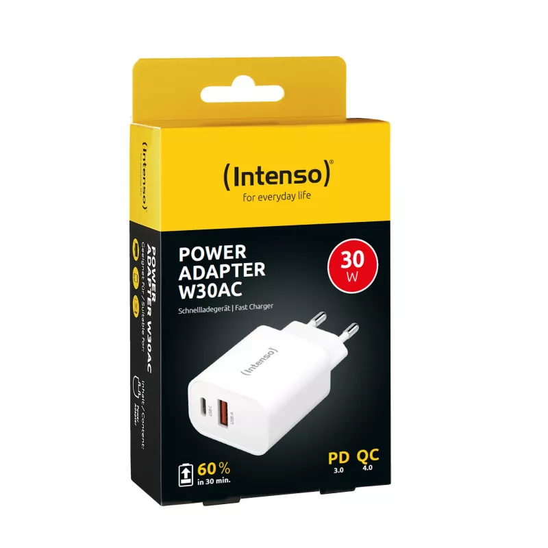 Ładowarka sieciowa Intenso POWER ADAPTER USB-A/USB-C/7803012 Szybkie ładowanie 20V