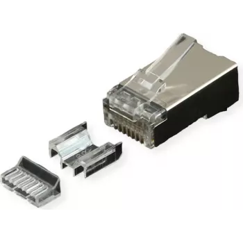 ROLINE Wtyk RJ45 kat.6A ekranowany + wkładka 10 szt. (21.17.3099)