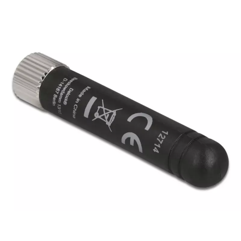 Antena Delock WLAN 802.11 b/g/n, wtyk RP-SMA, 1,7 - 3,7 dBi, czarna