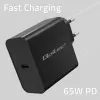 Ładowarka QOLTEC Super Quick PD 65W USB-C Power Delivery 5–20V, 1x USB-C, USB PD 3.0, wtyczka typu C, 65 W