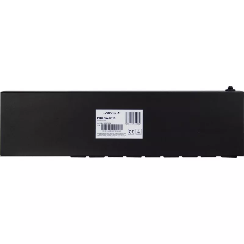 Inter-Tech SW-0816 listwa zasilająca (PDU) 8 gniazd AC Czarny