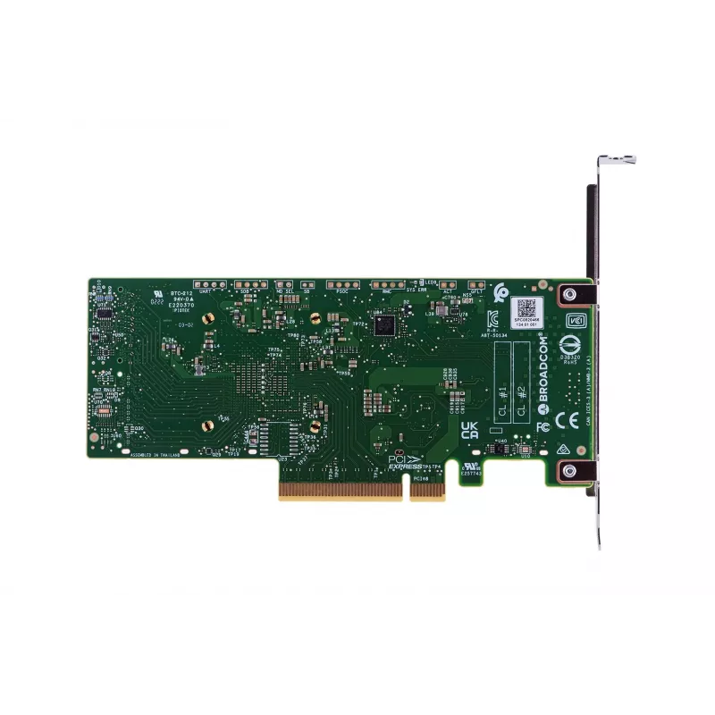 Wewnętrzny adapter HBA Broadcom 9500-8i — PCIe SAS/SATA 12 Gbit/s, NVMe, pełna/niska wysokość