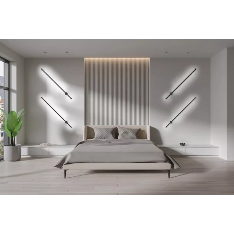 Lampa ścienna LED Activejet AJE-HILTON Czarny NW