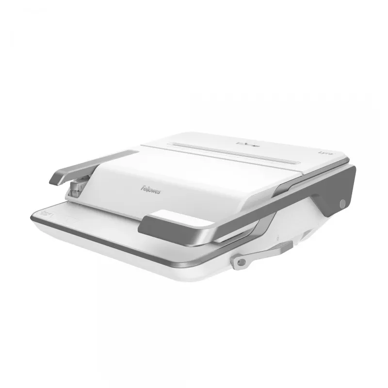Fellowes 3-in-1-Multifunktions-Bindegerät Lyra, weiß/silber Binden, Heften & Lochen in einem Gerät, für Format DIN A4/ - 1 Stück (5603101)