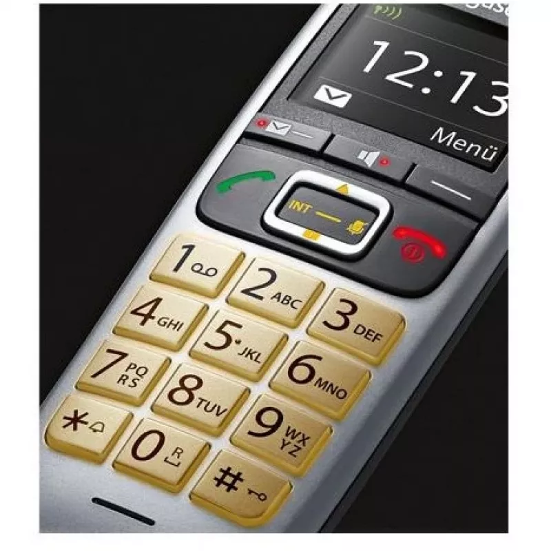 Telefon Gigaset E560 DECT z identyfikacją rozmówcy, czarno-srebrny