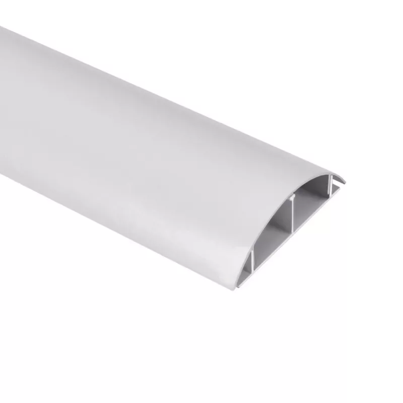 Aluminiowa listwa maskująca kable MACLEAN MC-814 S, srebrna — natynkowa osłona na kable