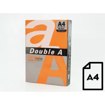 Papier kolorowy Double A, 80g, A4, 500 arkuszy, Szafran