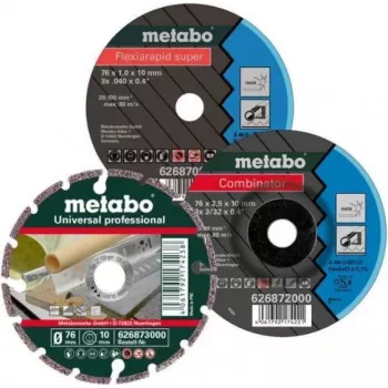 Zestaw tarcz tnących Metabo 626879000 — 3 szt., średnica 76 mm