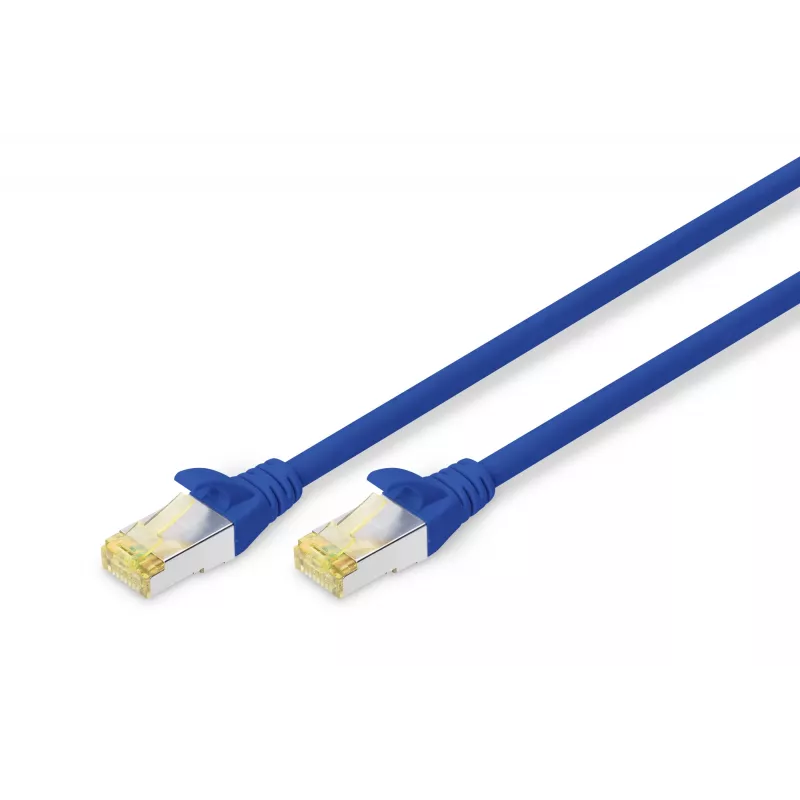 Przewód krosowy DIGITUS CAT6A S-FTP LSZH AWG 26/7 DŁUGOŚĆ 0,25 M NIEBIESKI
