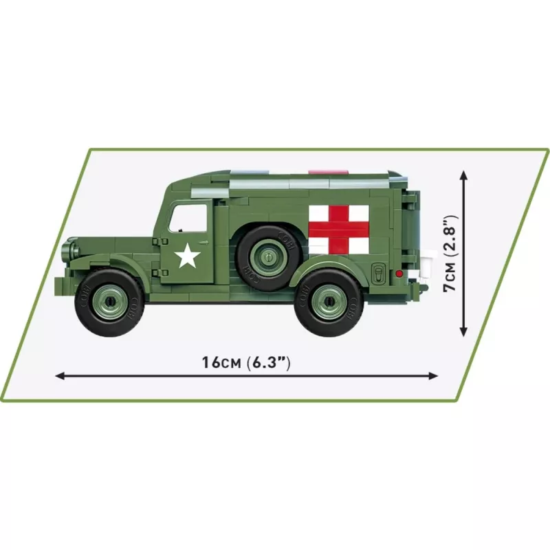 Klocki konstrukcyjne Cobi Dodge WC-54 Ambulans model 2257 zestaw budowlany 1:35