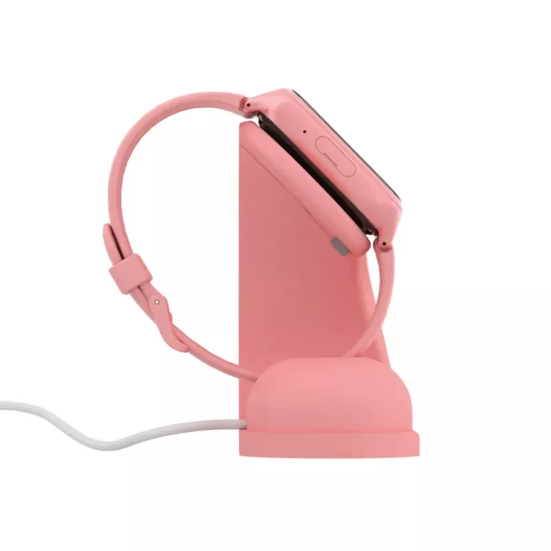 Stacja ładująca Stelio ST-CHS01-PK Junior różowa – stacja dokująca USB do telefonów i tabletów, jednoportowa, kompaktowa