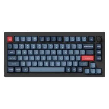 Keychron V1 Max Klawiatura Uniwersalna USB RF Bezprzewodowa Bluetooth Czarna Szara 75% Mechaniczna