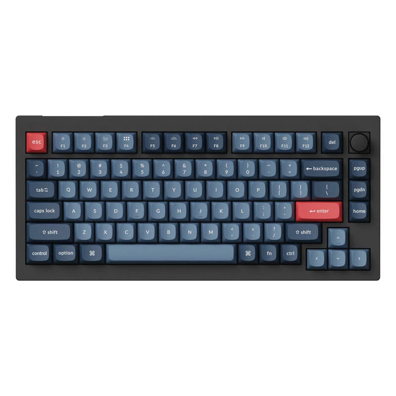 Keychron V1 Max Klawiatura Uniwersalna USB RF Bezprzewodowa Bluetooth Czarna Szara 75% Mechaniczna