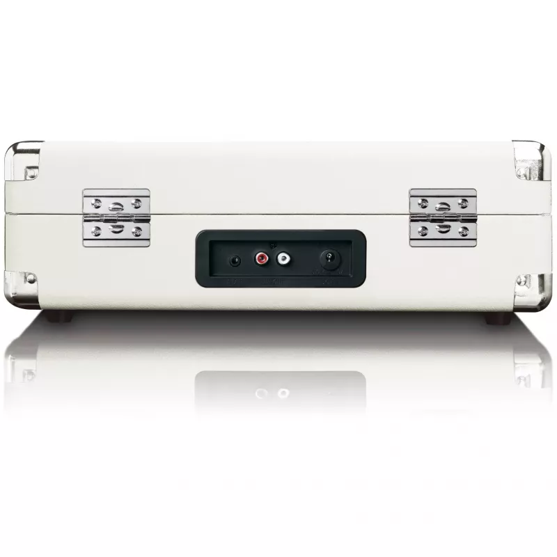 Gramofon z napędem paskowym Lenco TT-115CR kremowy — walizkowy odtwarzacz płyt, nagrywanie USB, Bluetooth 5.0, 33/45/78 RPM