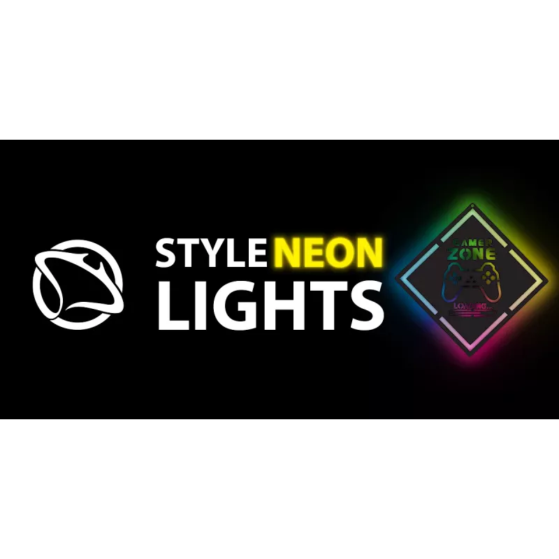 Neon LED MANTA MASNL132RGB Style Neon Lights GAMER ZONE, podświetlana dekoracja ścienna RGB