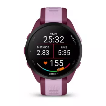 Smartwatch GARMIN Forerunner 165 Music, 43 mm polymer case, 1.2 inch AMOLED 390x390, GPS/GLONASS/Galileo, 5 ATM, 11-day battery