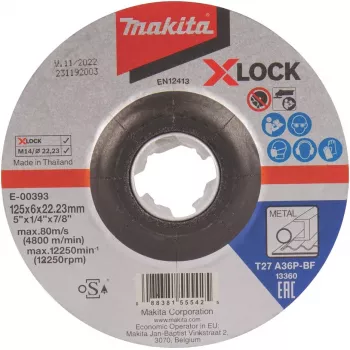 Makita - Tarcza ścierna - do metalu - 125 mm - Gradacja: A36P-BF