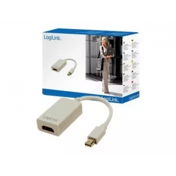 Adapter kabla wideo LOGILINK Mini DisplayPort na HDMI Typ A CV0036A, 0,1 m, szary
