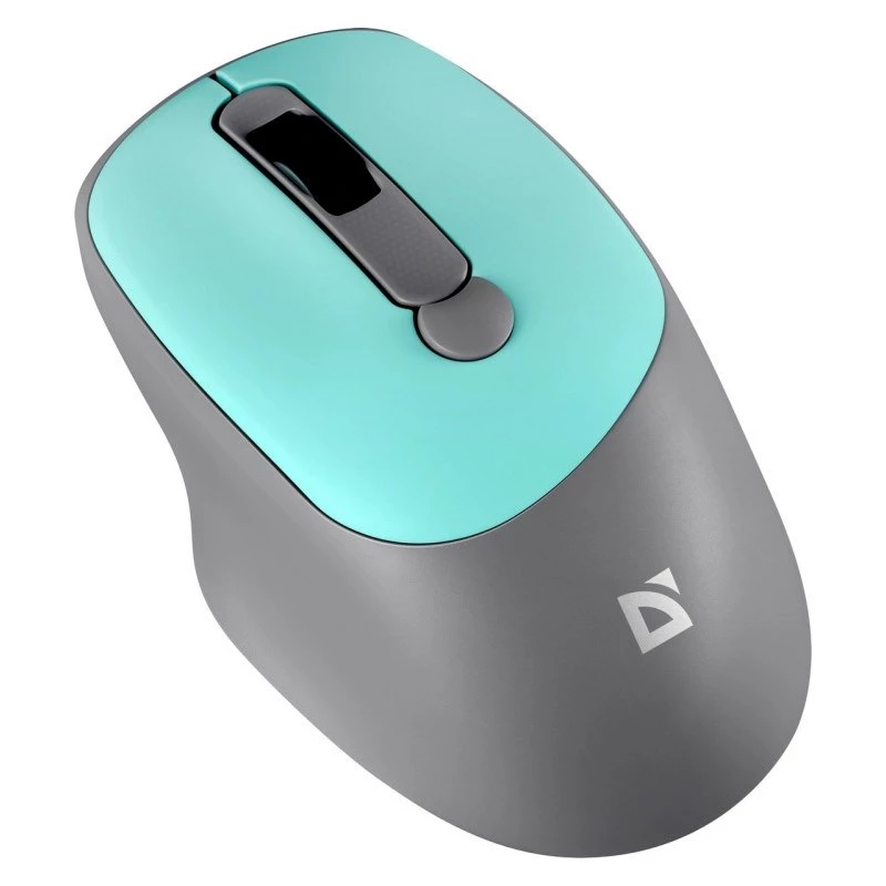 Mysz bezprzewodowa DEFENDER Silent Click C Mint 52294 — symetryczna, 1600 DPI, nano USB 2.4 GHz