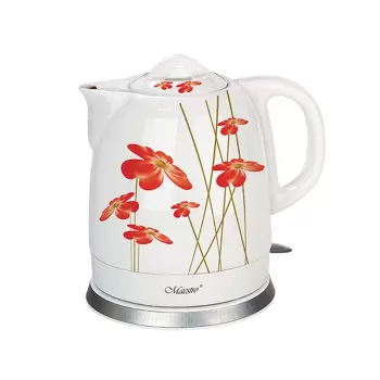 Czajnik elektryczny Feel-Maestro MR-066-RED FLOWERS 1,5 L 1200 W Czerwony, Biały