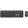 Logitech Signature cienki Combo MK950 - zestaw klawiatury i myszy - 100% - pełnowymiarowa - Bezprzewodowy - Bluetooth 5.1 LE - QWERTY - hiszpański - grafitowy (920-012486)