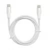 Kabel USB-C do USB-C IBOX IKUTC2W 2 m, USB 2.0, 3 A, biały, oplot tekstylny