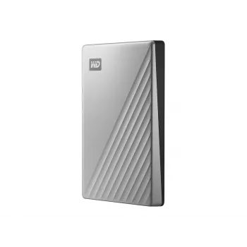 WD My Passport Ultra dla Mac WDBKYJ0020BSL - Dysk twardy - szyfrowany - 2 TB - zewnętrzny (przenośny) - USB 3.0 (złącze USB-C) - 256-bitowy AES - Srebrny