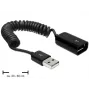 Kabel USB DeLOCK 83163 0.6m USB 2.0 A na A Czarny