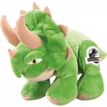 Jurassic World, Triceratops, Pluszowa zabawka zielono-beżowa, 25 cm