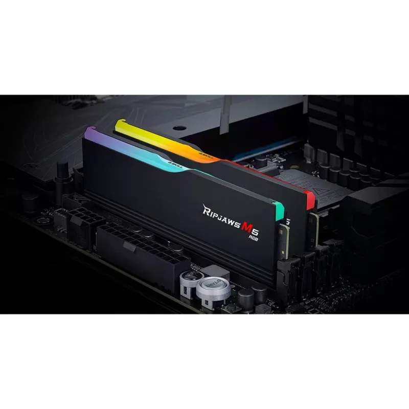 DIMM 32 GB DDR5-6000, Arbeitsspeicher schwarz, F5-6000J2836G16GX2-RM5RK, Ripjaws M5 RGB, INTEL XMP