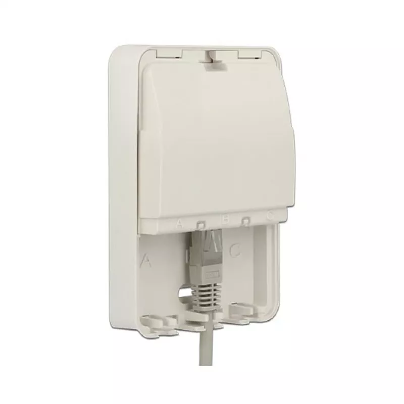 Puszka natynkowa DELOCK 86262 ścienna puszka połączeniowa, 82×120×31 mm, biała