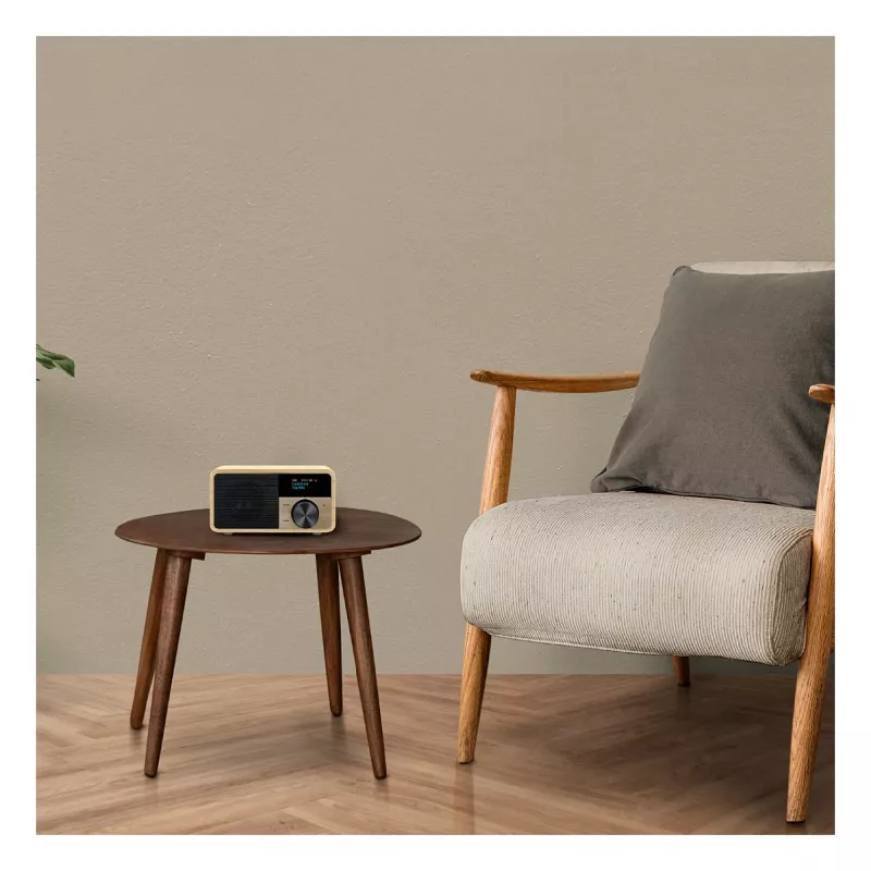 Radio stołowe Sangean DDR-7 Natural Wood FM AM Bluetooth, drewniana obudowa, tuner FM/AM, audio Bluetooth