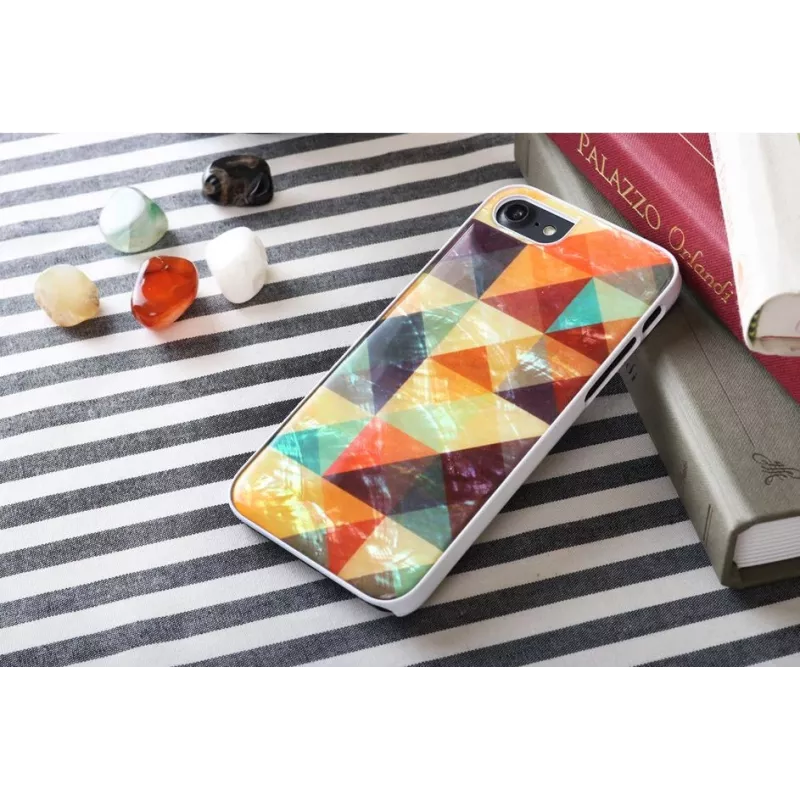Etui ochronne iKins do Apple iPhone 8/7 — mozaikowa biel