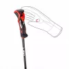 Kijki narciarskie Leki 3D AIRFOIL czarno-czerwone 120 cm