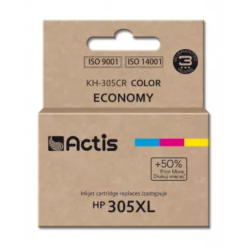 Wkład atramentowy ACTIS KH-305CR kompatybilny z HP 305XL — kolorowy (cyjan, magenta, żółty), tusz barwnikowy 18 ml, standardowa wydajność, pojedyncze opakowanie