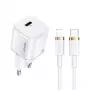 Przenośna ładowarka do telefonu usams T36 z 1x USB-C PD3.0 i wbudowanym kablem Lightning