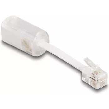 adapter złącza złącza DeLOCK 88170 RJ10 0,03 m przezroczysty biały