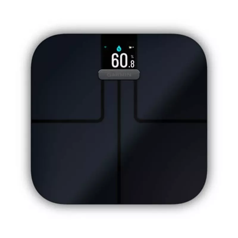 Elektroniczna waga osobista GARMIN Index S2 — czarna, maks. 181,4 kg, Wi‑Fi/Bluetooth, skład ciała
