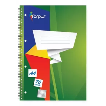Zeszyt spiralny Forpus, A4/70, w kratkę, miękka okładka 0722-003