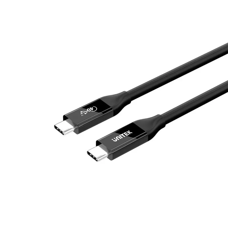 Kabel USB-C Unitek C14100ABK01-2M — 2 m, zasilanie 100 W, przesył danych 40 Gb/s