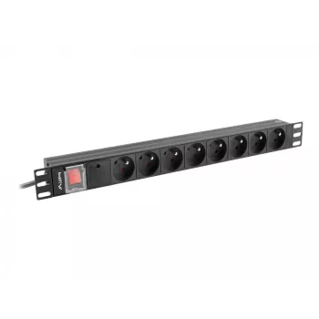 Jednostka dystrybucji zasilania Lanberg PDU-08E-0200-BK