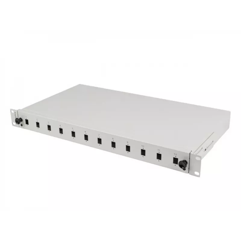 Patch panel Lanberg FOP1-12SS-LDS szary ABS Steel 19 inch