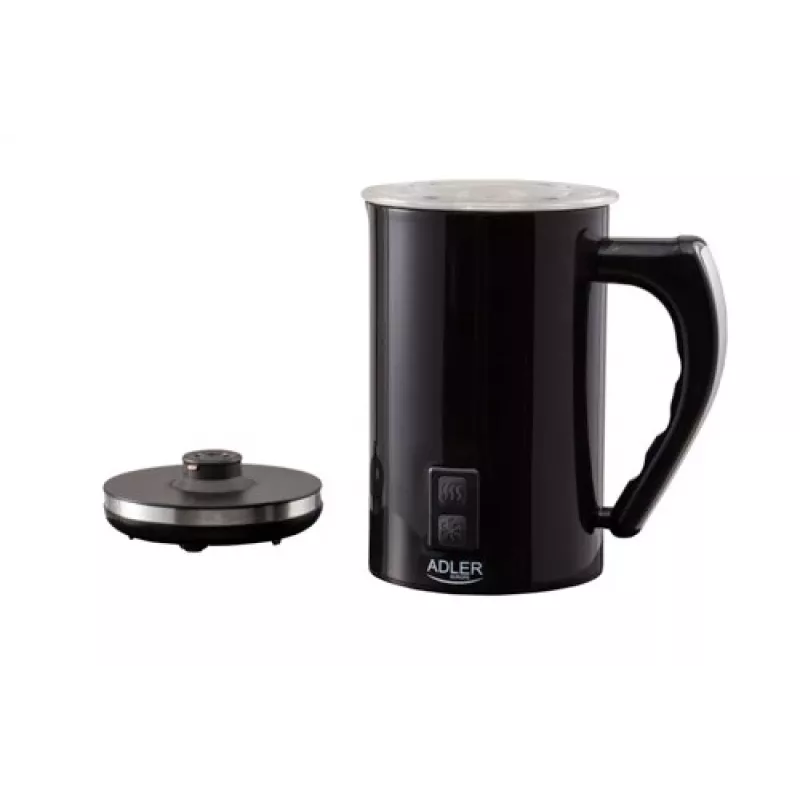 Automatyczny spieniacz/podgrzewacz mleka Adler AD 4478 — misa ze stali nierdzewnej, pojemność 240 ml, 500 W, gorące i zimne