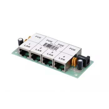 Iniektor PoE Extralink 4-portowy 4x 100Mb/s RJ45, Fast Ethernet, 48 V, bez obudowy