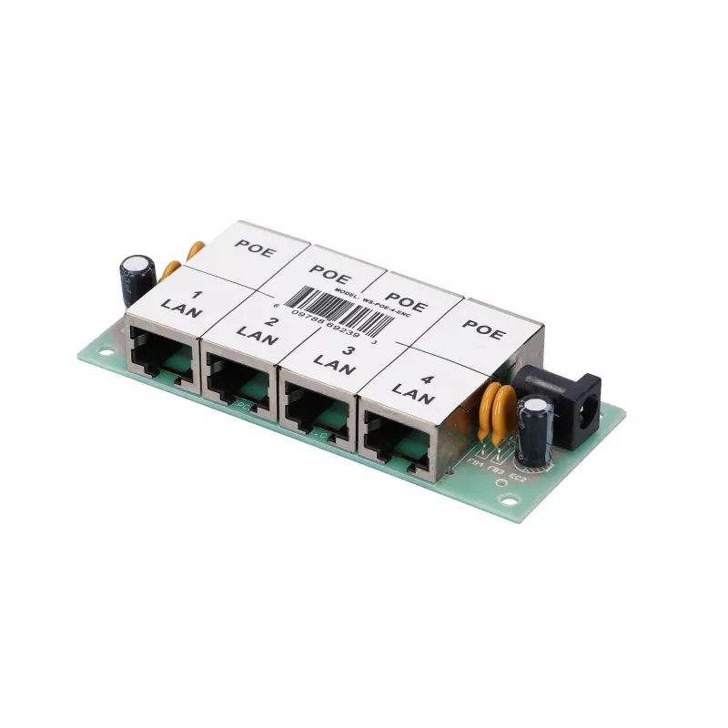 Iniektor PoE Extralink 4-portowy 4x 100Mb/s RJ45, Fast Ethernet, 48 V, bez obudowy