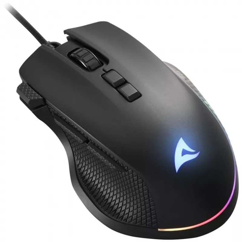 Mysz Sharkoon Shark Force 3 optyczna, 8 przycisków, 12.800DPI, czarna