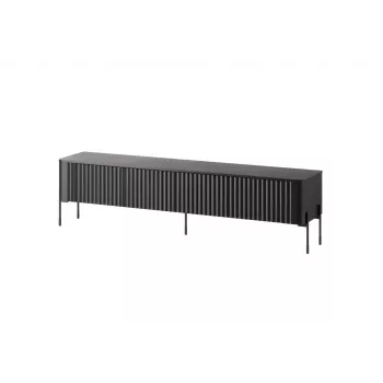 Szafka TV cama meble VERA 190x40x50 cm — blat i rama matowe czarne