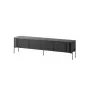 Szafka TV cama meble VERA 190x40x50 cm — blat i rama matowe czarne